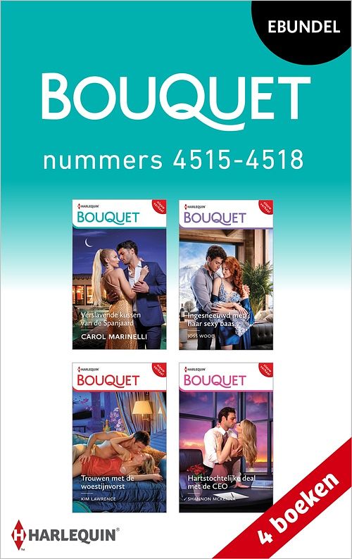 Foto van Bouquet e-bundel nummers 4515 - 4518 - carol marinelli, joss wood, kim lawrence, shannon mckenna - ebook