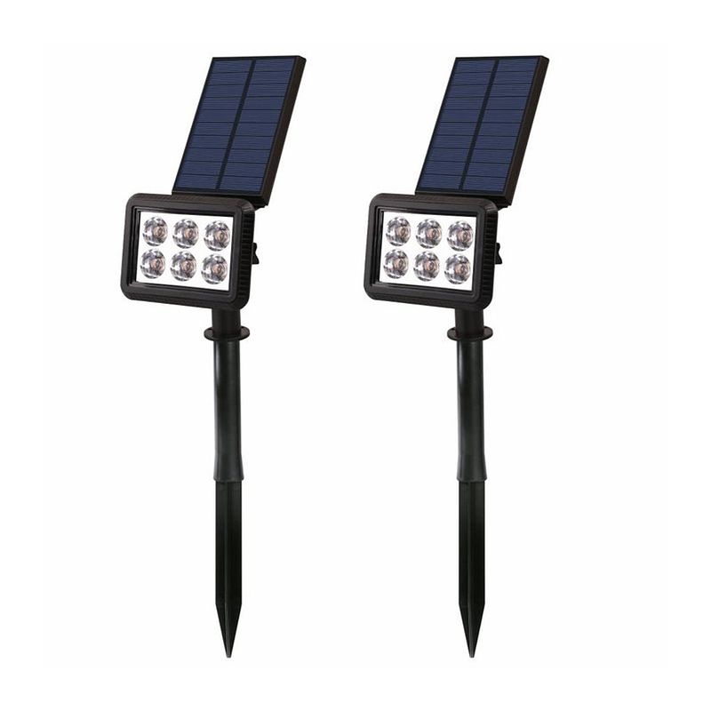 Foto van Lumisky dubbele solar spotlight led buitenverlichting squary