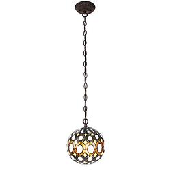 Foto van Haes deco - hanglamp tiffany ø 20x116 cm e14/max 1x25w