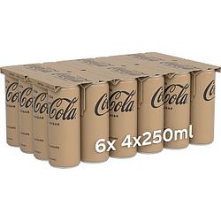 Foto van Cocacola zero sugar vanilla 6 x 4 x 250ml bij jumbo