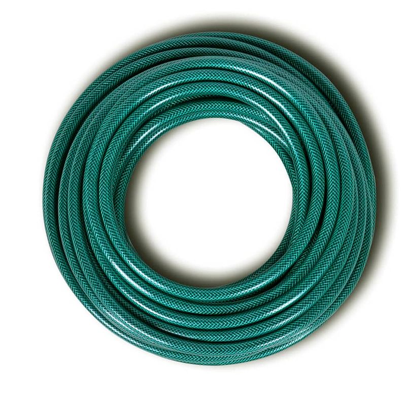 Foto van The living store tuinslang - groen pvc - 25m - 1 inch - uv-bestendig - chemicaliënbestendig