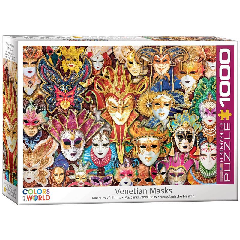 Foto van Eurographics puzzel venetian masks - 1000 stukjes