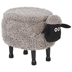 Foto van Beliani sheep - hocker-grijs-polyester