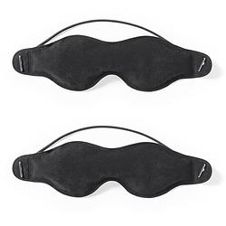 Foto van 2x stuks verkoelend oogmasker zwart - slaapmaskers