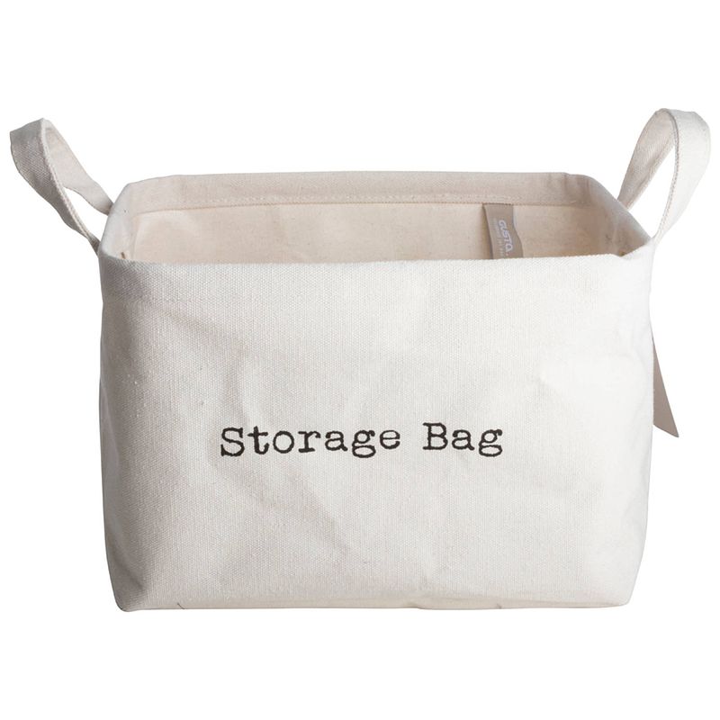 Foto van Gusta storage bag 30,5x26x20,5 cm wit