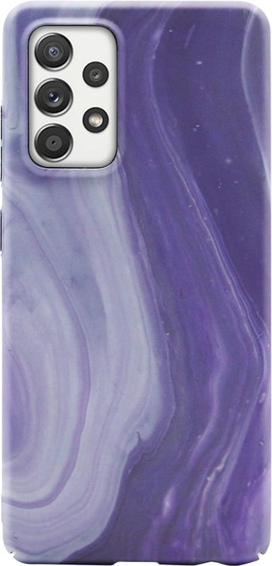 Foto van Bluebuilt purple marble hard case samsung a52s / a52 back cover