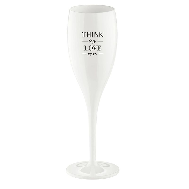Foto van Champagneglas 'sthink less love more's - koziol cheers no. 1