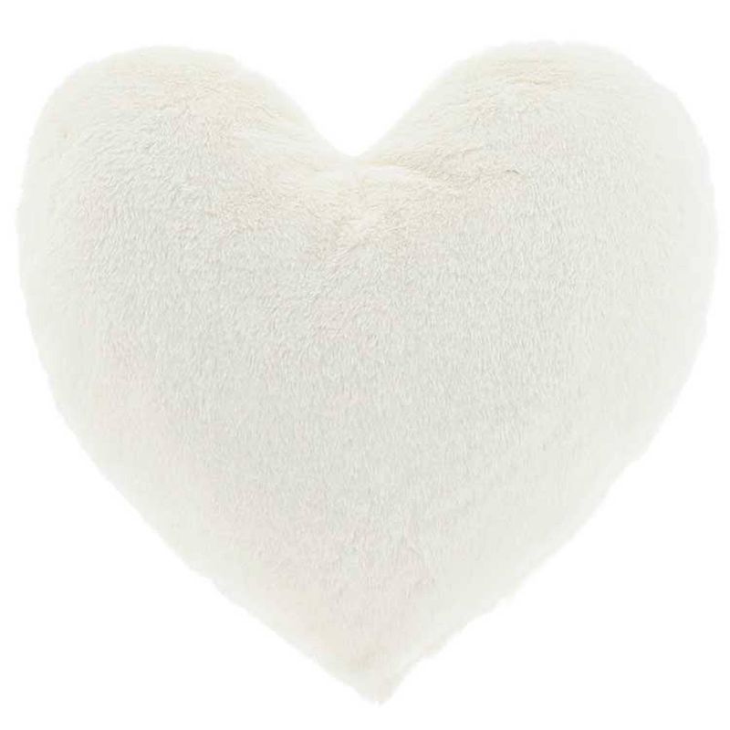 Foto van Unique living - kussen heart - 45x35cm - dove white