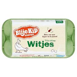 Foto van Blije kip eieren vrije uitloop witjes 8 stuks bij jumbo