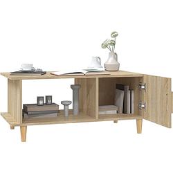 Foto van The living store salontafel sonoma eiken - 90 x 50 x 40 cm - stevig en ruimtebesparend