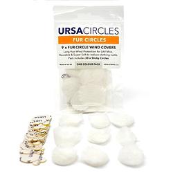 Foto van Ursa straps 9x fur circles + 30x stickies plakkers voor dasspeldmicrofoons (wit)