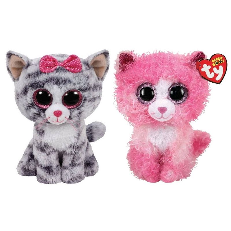 Foto van Ty - knuffel - beanie boo's - kiki cat & reagan cat