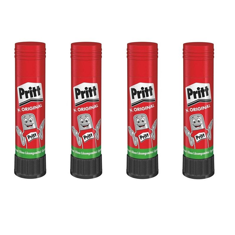 Foto van 4x stuks medium size pritt lijmsticks 22 gram - lijmstift