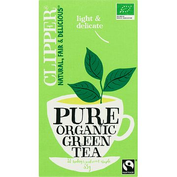 Foto van Clipper pure organic green tea 20 stuks bij jumbo