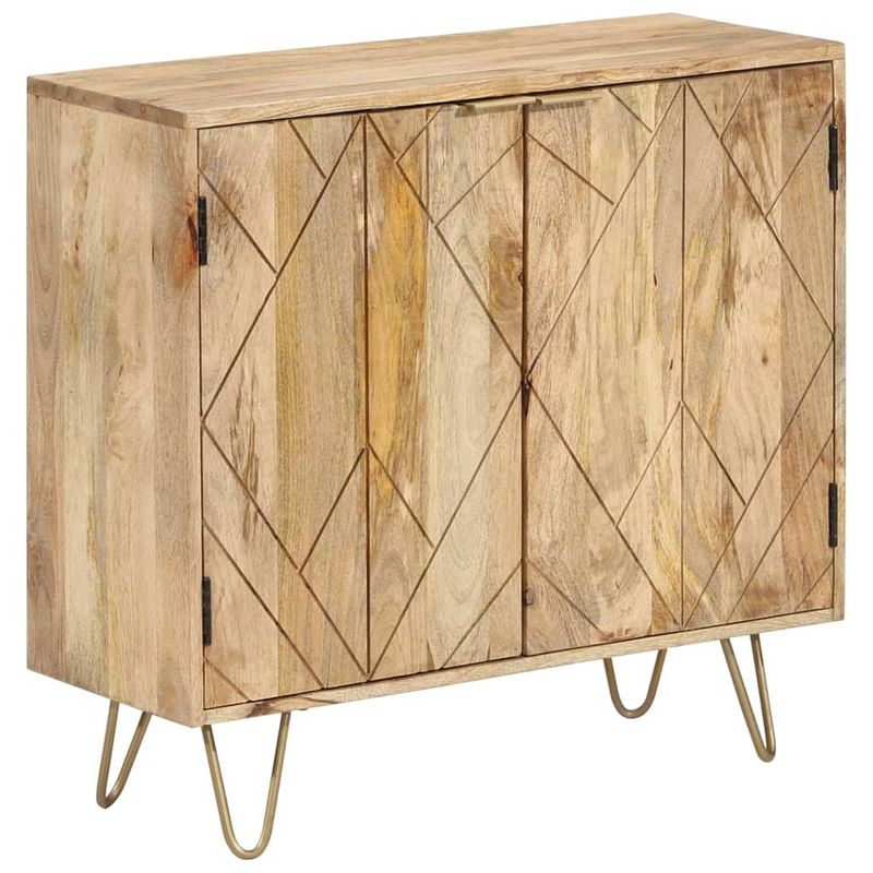 Foto van Vidaxl dressoir 80x30x75 cm massief mangohout