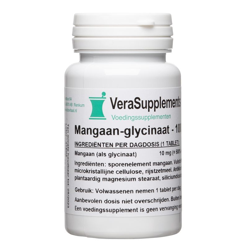 Foto van Verasupplements mangaan glycinaat tabletten