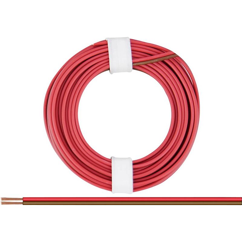 Foto van Donau elektronik 225-08 draad 2 x 0.25 mm² rood-bruin 5 m