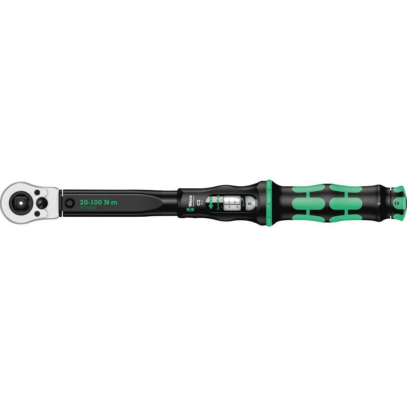 Foto van Wera click-torque c 2 r/l 05075625001 momentsleutel 1/2 (12.5 mm) 20 - 100 nm