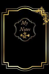 Foto van Notitieboek - cadeau voor man - cadeau voor vrouw - hardcover - notitieboekje - schrijfblok - notebook - goude - zwart - my notes 6 - anias delacre -