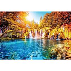 Foto van Wizard+genius waterfall and lake in croatia vlies fotobehang 384x260cm 8-banen
