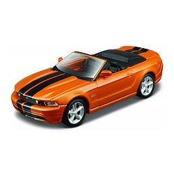 Foto van Modelauto ford mustang gt convertible 2010 oranje schaal 1:32/14 x 6 x 4 cm - speelgoed auto's