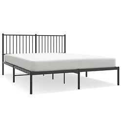 Foto van The living store bed frame - klassiek - metaal - zwart - 207x166x90.5 cm - geen matras inbegrepen