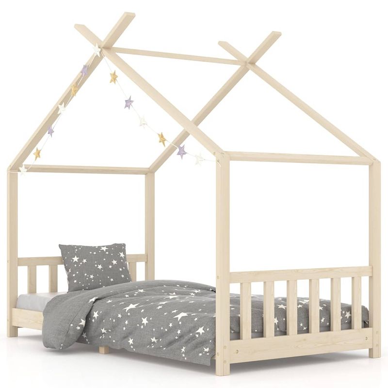 Foto van Vidaxl kinderbedframe massief grenenhout 90x200 cm