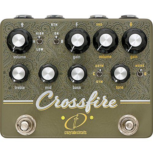 Foto van Crazy tube circuits crossfire dual channel overdrive preamp effectpedaal