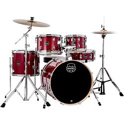 Foto van Mapex venus fusion crimson red sparkle 5-delig drumstel incl. bekkens en hardware