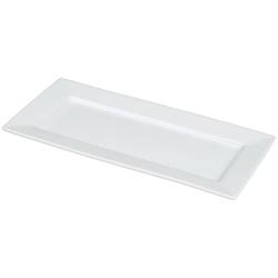 Foto van Serveerbordjes/serveerplankjes wit 24 cm van keramiek - serveerplanken