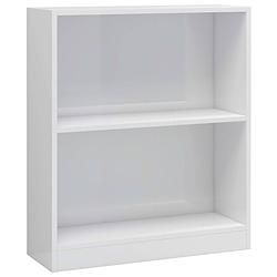 Foto van Vidaxl boekenkast 60x24x74,5 cm spaanplaat hoogglans wit