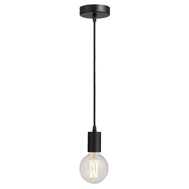 Foto van Pendel hanglamp - zwart - e27 - 200 cm - leen bakker