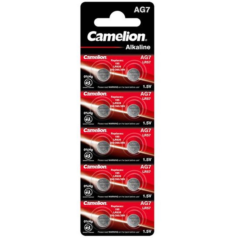 Foto van Camelion ag7 lr57 lr58 195 395 alkaline 10 stuks