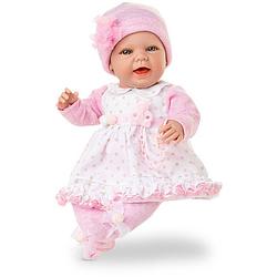 Foto van Berjuan babypop baby sweet meisjes 50 cm vinyl/textiel wit/roze