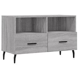 Foto van The living store tv-meubel standish - grijs sonoma eiken - 80 x 36 x 50 cm