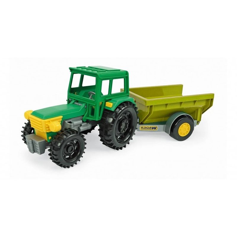 Foto van Wader tractor met kiepkar 35 cm geel