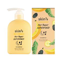 Foto van Hair repair superfood shampoo voor dun en dun haar banaan & zwarte bonen 230ml