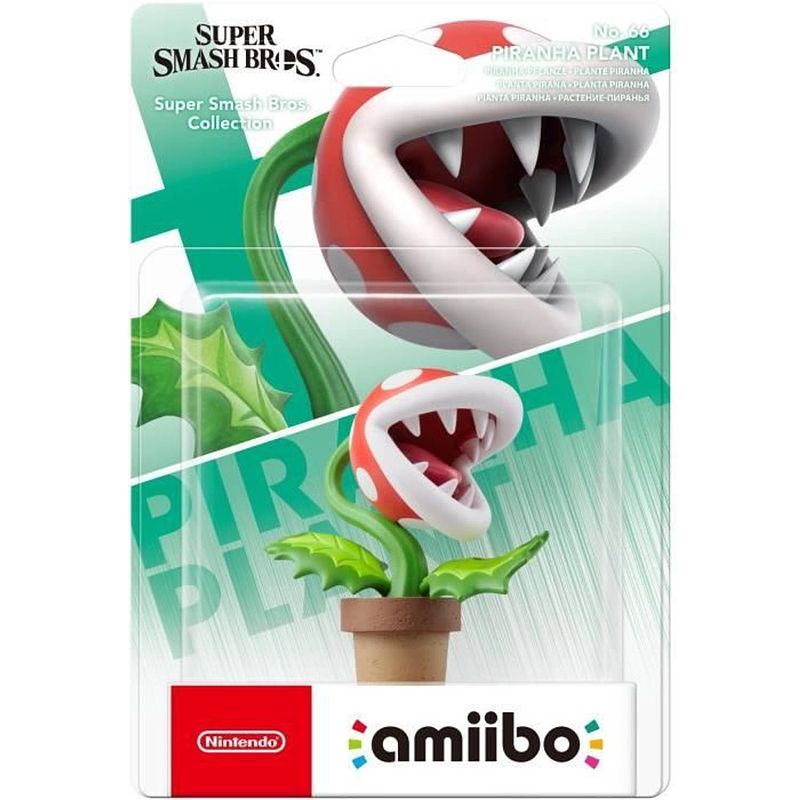 Foto van Beeldje amiibo n ° 66 plant piranha collectie super smash bros