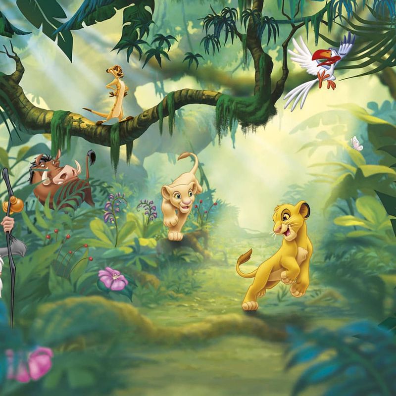 Foto van Komar fotobehang lion king jungle 368x254 cm