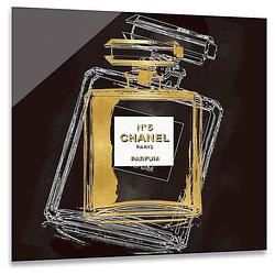 Foto van Ter halle® glasschilderij 80 x 80 cm chanel eau de parfum