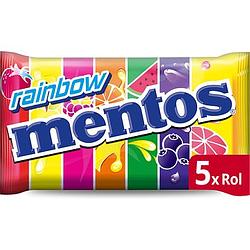 Foto van Mentos rainbow rollen snoep pak 5 rollen bij jumbo