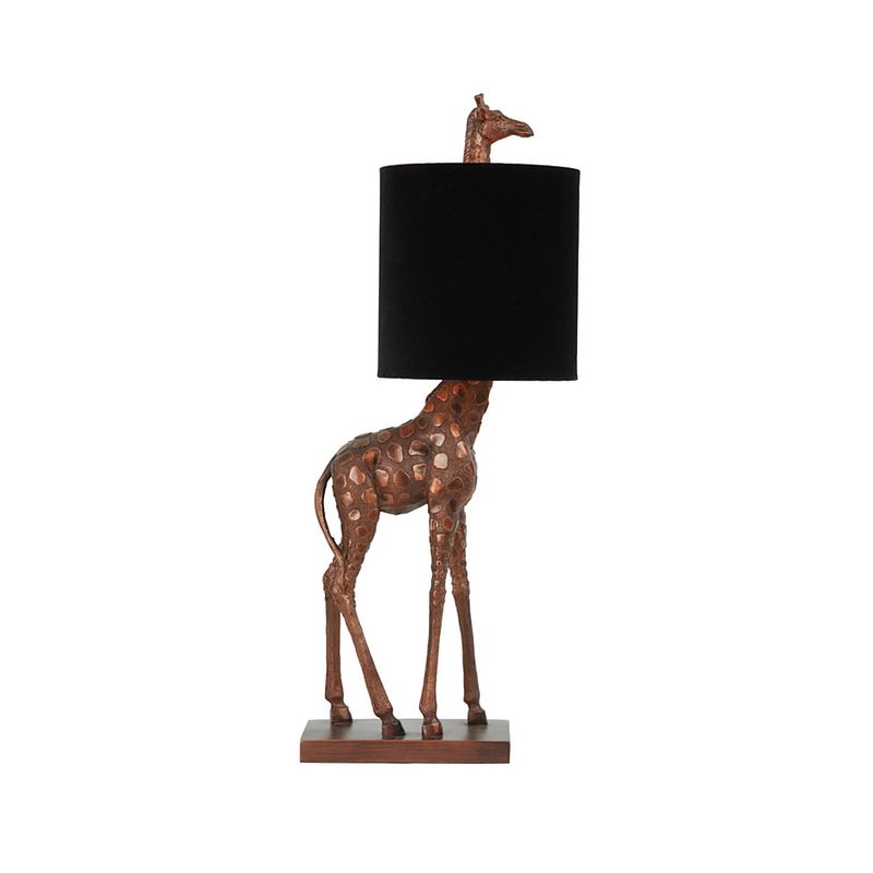 Foto van Light & living - tafellamp giraffe - 26x16x61cm - brons