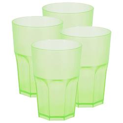 Foto van 4x stuks kunststof drinkbekers 430 ml groen - bekers