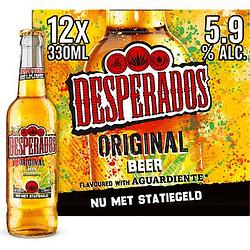 Foto van Desperados original bier fles 12 x 330ml aanbieding bij jumbo | 2e halve prijs