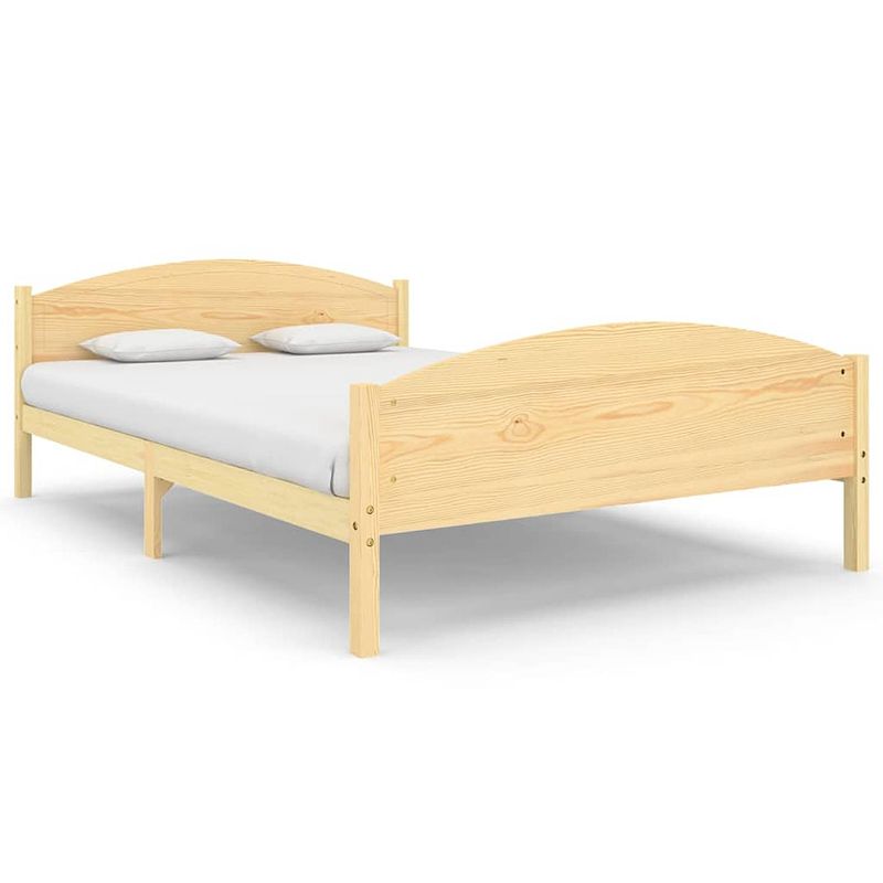 Foto van The living store bedframe grenenhout - 206x165.5x73.5 cm - multiplex - matras niet inbegrepen