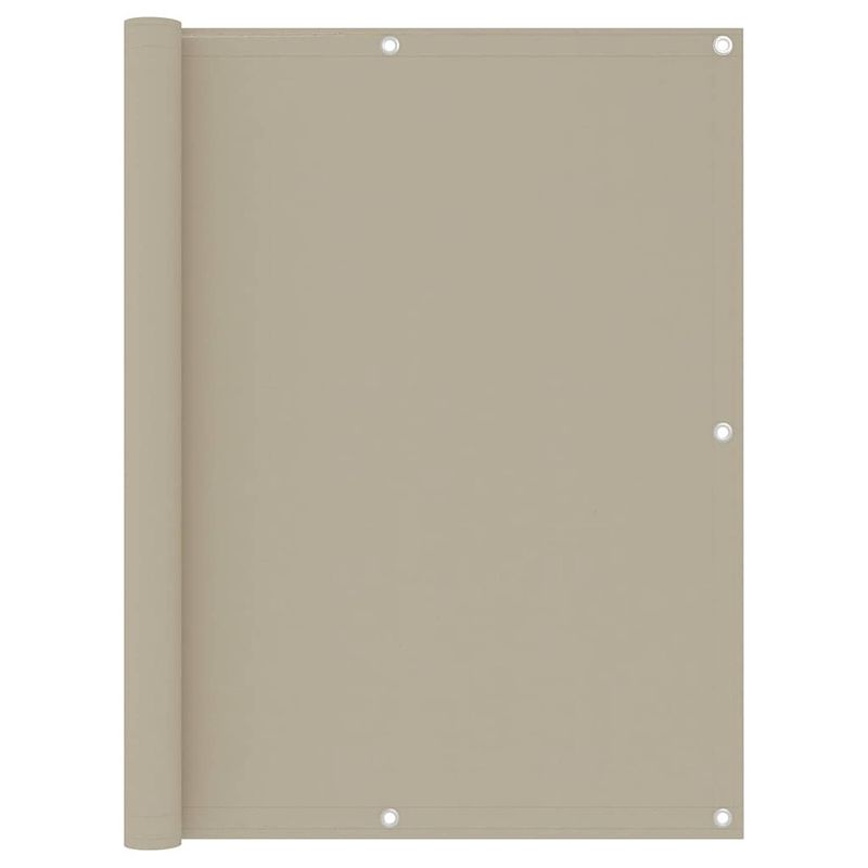 Foto van Vidaxl balkonscherm 120x600 cm oxford stof beige