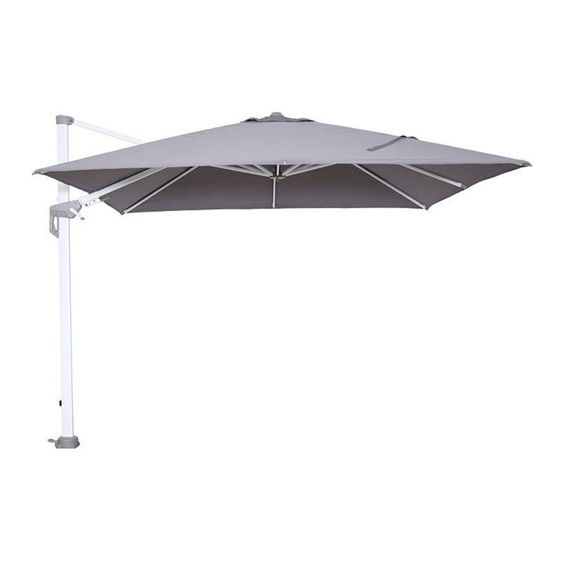 Foto van Garden impressions hawaii zweefparasol 300x300 cm mat white-licht grijs