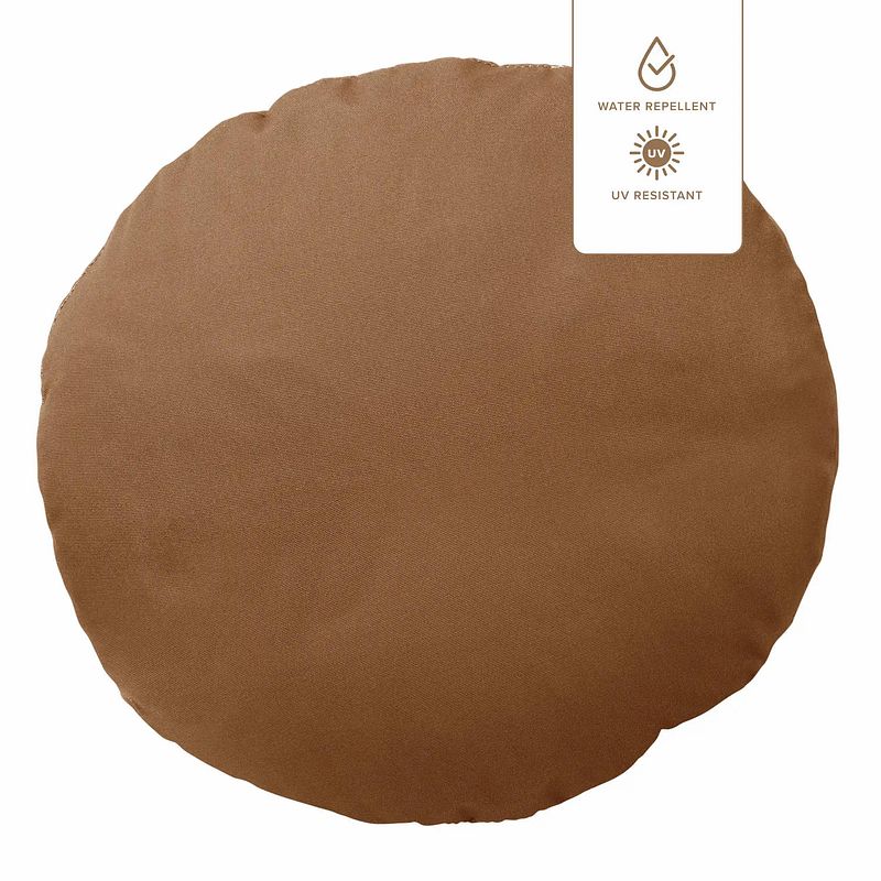 Foto van Dutch decor sol - sierkussen rond outdoor 40 cm tobacco brown - waterafstotend en uv-bestendig - bruin - bruin