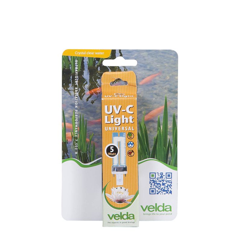 Foto van Velda pl-lamp uv-c 5 watt 10 cm glas zwart