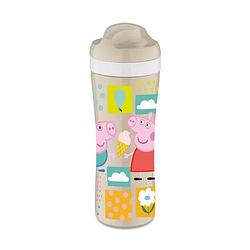 Foto van Koziol bio-circulair - oase drinkfles 425 ml peppa pig - gerecycled zonnebloemolie - wit